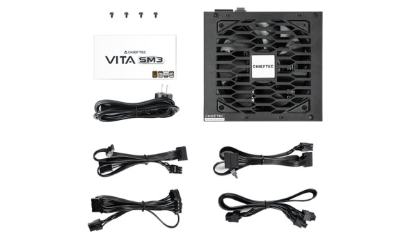 БЖ 850W Chieftec VITA SM3 BPX-850-C ATX 3.1 120mm, 80+ Bronze, Semi modular, Retail - 644615