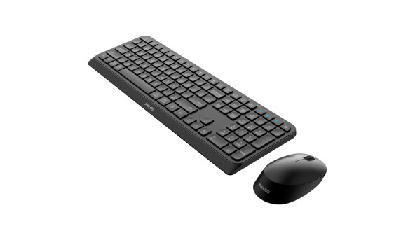 Комплект бездротовий Philips 6407 (клавіатура + мишка) UA, 2,4 ГГц/Bluetooth чорний - 644620