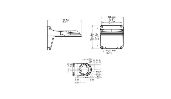 Кронштейн для кріплення камери на стіну Uniview TR-WM03-D-IN Uniview 7952 - 644693