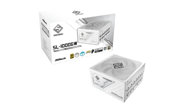 БЖ 1000W ASRock SteelLegend White SL-1000GW ATX 3.1 135mm, 80+ Gold, Fully Modular, Retail - 645307
