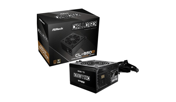 БЖ 550W ASRock Challenger CL-550B 120mm, 80+ Bronze, Retail - 645316