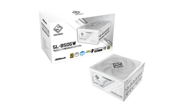 БЖ 850W ASRock SteelLegend White SL-850GW ATX 3.1 135mm, 80+ Gold, Fully Modular, Retail - 645319