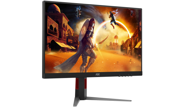 TFT 27" AOC 27G4HA, Fast IPS, 200Гц, 2хHDMI, DP, HAS, Pivot, кол., чорно-червоний - 645421
