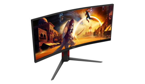 TFT 34" AOC CU34G4, WQHD, VA, вигн., 180Гц, 2хHDMI, DP, HAS, Pivot, чорно-червоний - 645658