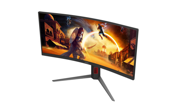 TFT 34" AOC CU34G4, WQHD, VA, вигн., 180Гц, 2хHDMI, DP, HAS, Pivot, чорно-червоний - 645658