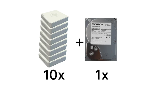Комплект Hikvision DS-7108NI-Q1(D) 10 шт + DS20HKVS-VX1