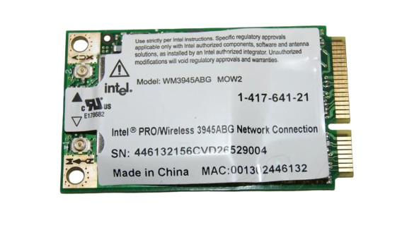 WIFI адаптер для SONY VAIO VGN-SZ   VGN-C2S  PCG-6L1M 1-417-641-21 Б/У