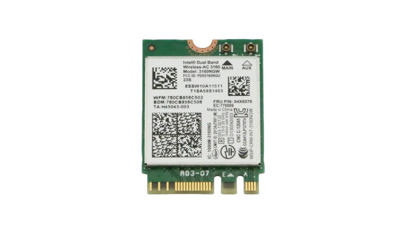 Wi-fi+BT модуль M.2 для ноутбука  Lenovo G50-70 Z40-70 B50-80 04X6076 8SSW10A11511 Б/В