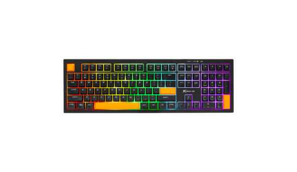 Клавіатура ігрова мембранна XTRIKE ME KB-512 UA 108кл. Silent switch LED підсвітка, USB, чорна