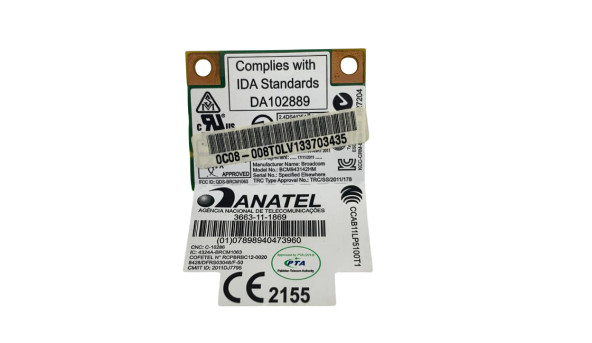 WI-FI адаптер до ноутбука LENOVO Lenovo G400 G500 G405 G505 G410 G510 G700 G710 E431 04W3794 Б/В - 647966