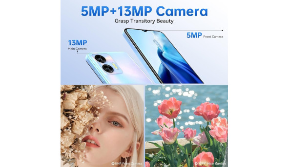 Смартфон Oukitel C36 6.56" HD /8GB/256GB/ T606 /5150mAh/ 13+5Мп / Black - 648307