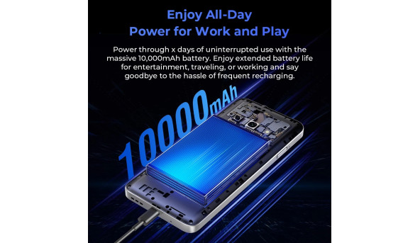 Смартфон Oukitel C59pro 6.88" HD /8GB/256GB/ T606 /10000mAh/ 13+5Мп / Grey - 648308