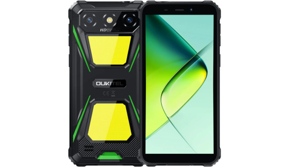 Смартфон Oukitel G5 6" HD+ /4GB/256GB T310 /6300mAh /Ліхтар/13+5Мп/ IP69K/Green