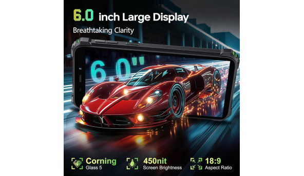 Смартфон Oukitel G3 6" HD+ /4GB/128GB T310 /6300mAh /13+5Мп/ IP69K/Black - 648315