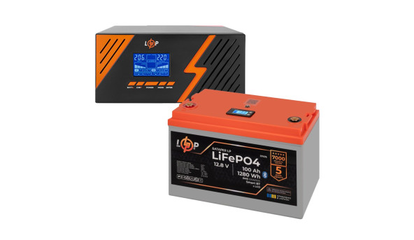 КРП LogicPower B1500 + литиевая (LiFePO4) батарея 1280 Ватт (22754+37476 100 Ah)