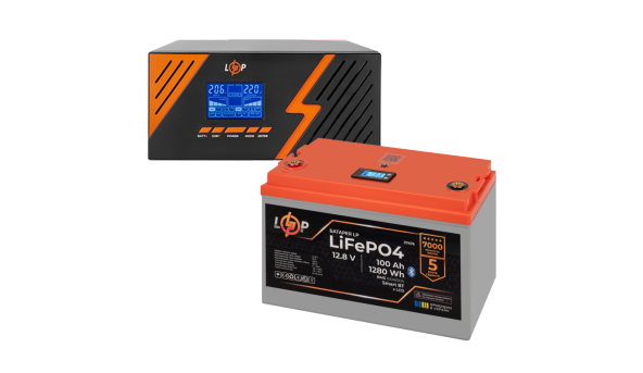 КРЖ LogicPower B1500 + літієва (LiFePO4) батарея 1280 Ватт (22754+37476 100 Ah) - 648557