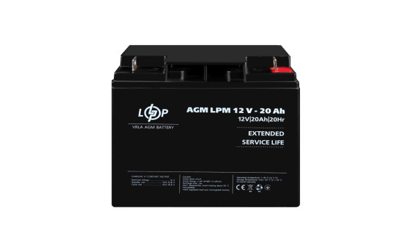 Розпродаж (4163) Акумулятор AGM LPM 12V - 20 Ah 09/23 - 648623