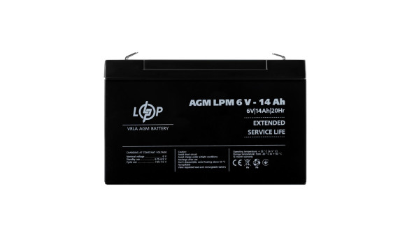 Распродажа (4160) Аккумулятор AGM LPM 6V - 14 Ah 09/23