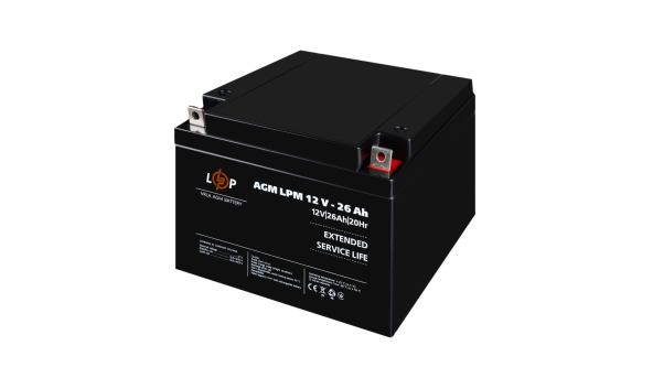 Розпродаж (4134) Акумулятор AGM LPM 12V - 26 Ah (10-2023) - 648633