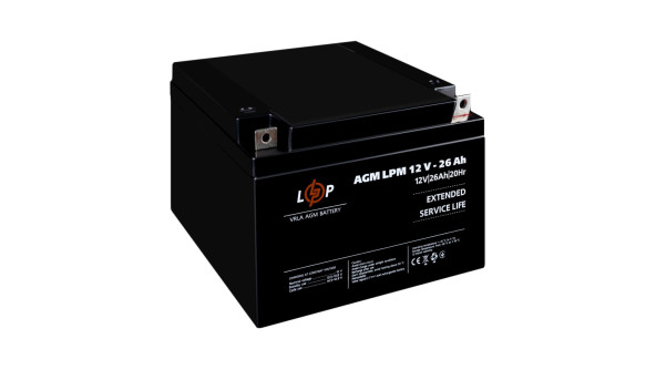 Розпродаж (4134) Акумулятор AGM LPM 12V - 26 Ah (10-2023) - 648633