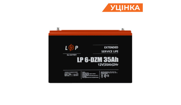 Распродажа (9335) Тяговый свинцово-кислотный AGM аккумулятор LP 6-DZM-35 Ah (11-2023)