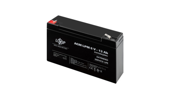 Розпродаж (4159) Акумулятор AGM LPM 6V - 12 Ah (02-2024) - 648641