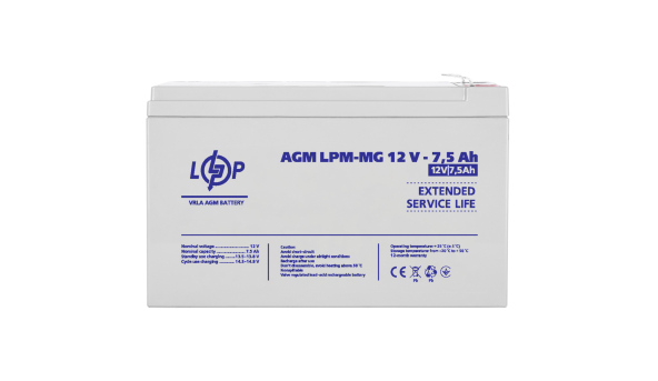 Розпродаж Акумулятор мультигелевий LPM-MG 12V - 7.5 Ah - 648710