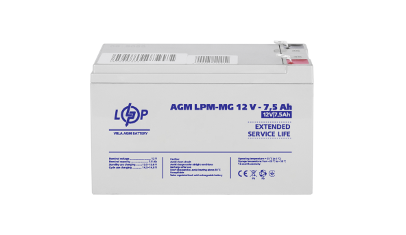 Розпродаж Акумулятор мультигелевий LPM-MG 12V - 7.5 Ah - 648712