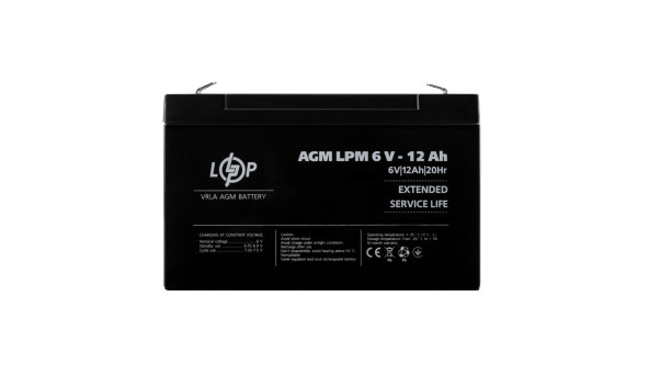Аккумулятор AGM LPM 6V - 12 Ah