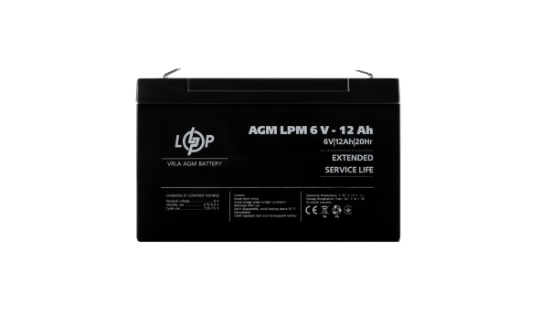 Акумулятор AGM LPM 6V - 12 Ah - 648739