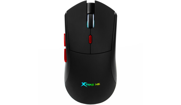 Мишка XTRIKE ME GW-613, ігрова бездротова Bluetooth+2.4G+Type-C, 10000dpi., 6кн., RGB, чорна