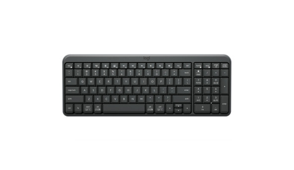 Клавіатура бездротова  LOGITECH K250 UKR, 2.4GHZ/BT,  Graphite