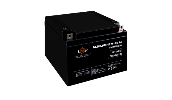 Розпродаж (4134) Акумулятор AGM LPM 12V - 26 Ah (07-2023) - 648824