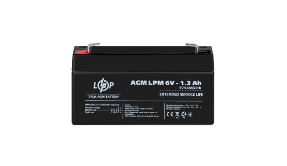 Розпродаж Акумулятор AGM LPM 6V - 1.3 Ah - 648829