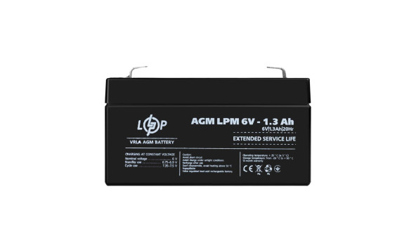 Распродажа Аккумулятор AGM LPM 6V - 1.3 Ah