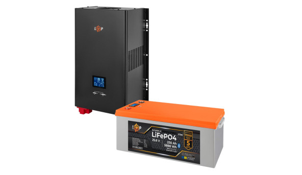 Комплект резервного живлення LogicPower 3500W + літієва (LiFePO4) батарея 7168Wh