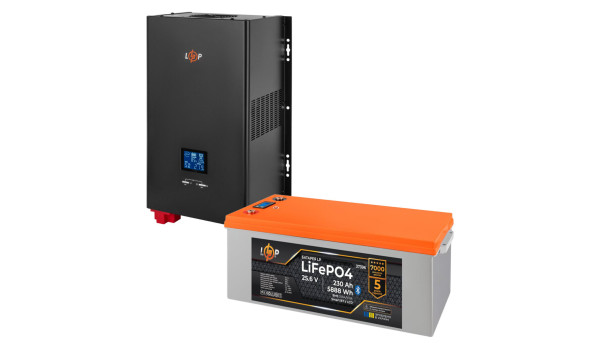 Комплект резервного живлення LogicPower 3500W + літієва (LiFePO4) батарея 5888Wh