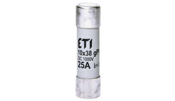 Предохранитель ETI CH 10x38 gPV 25A 1000V (30kA) (2625139)