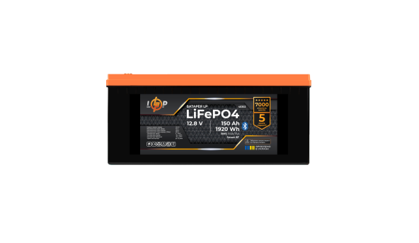 Акумулятор LP LiFePO4 12,8V - 150 Ah (1920Wh) (BMS 150A/75А) пластик Smart BT - 649208