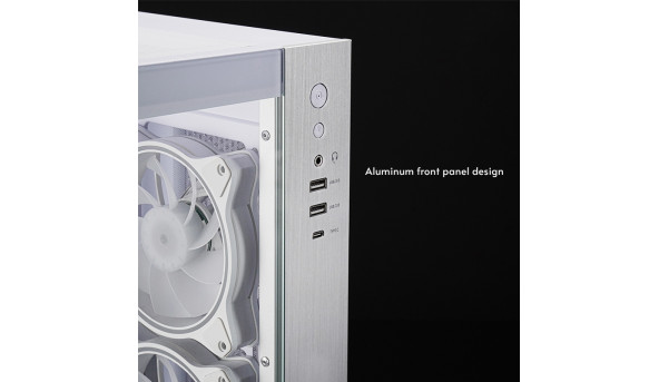 Корпус Chieftec VISIO GM-30W-TG-OP ATX, без БЖ, White - 649287