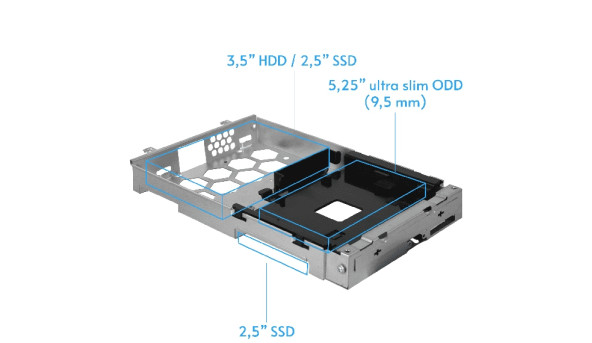 Корпус Chieftec UNI BE-10W-300 mATX , БЖ 300W, SLIM FF WHITE - 649288