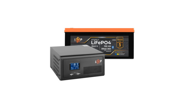 Комплект резервного питания LogicPower ИБП 1600W + литиевая (LiFePO4) батарея 3840 Wh - 649331