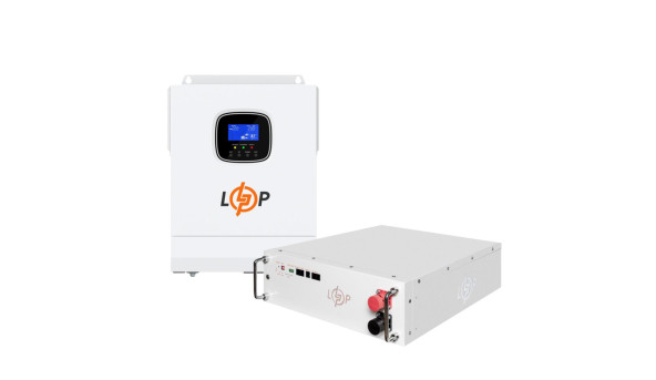Комплект резервного живлення LogicPower ДБЖ 3500W + літієва (LiFePO4) батарея 5120 Wh - 649647