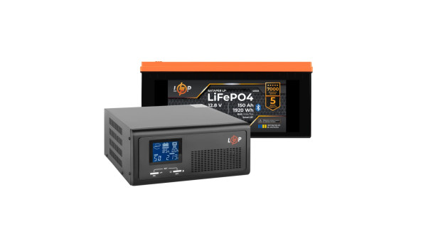 Комплект резервного питания LogicPower ИБП 600W + литиевая (LiFePO4) батарея 1920 Wh