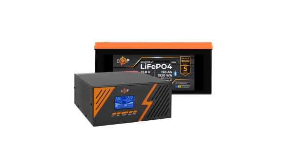 Комплект резервного живлення LogicPower ДБЖ 1050W + літієва (LiFePO4) батарея 1920 Wh - 649652