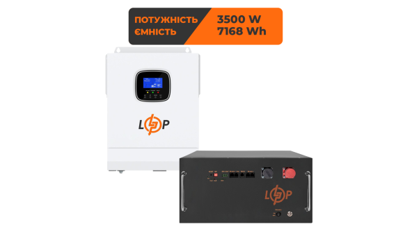 Комплект резервного питания LogicPower ИБП 3500W + литиевая (LiFePO4) батарея 7168 Wh - 649666