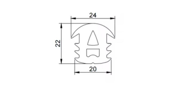 Уплотнитель для солнечных панелей (24*22*20 мм), EPDM - 649683
