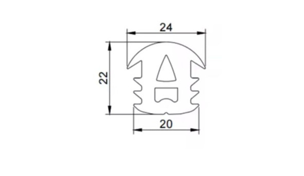Уплотнитель для солнечных панелей (24*22*20 мм), EPDM - 649683