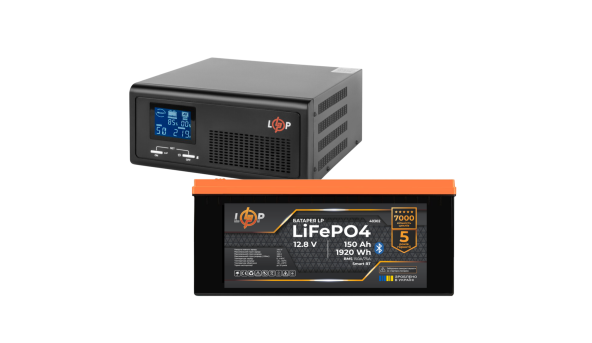 Комплект резервного питания LogicPower ИБП 600W + литиевая (LiFePO4) батарея 1920 Wh - 650008