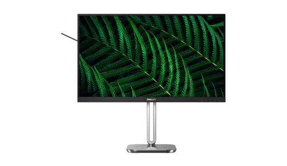 TFT 27" Philips 27B2G5200, IPS,100Hz, VGA, HDMI, DP, USB-hub, HAS, кол., сріблясто-сірий